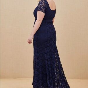 Torrid Elegant Navy Lace Maxi Dress